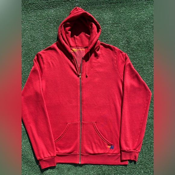 Aviator Nation Other - Aviator Nation Lightning Bolt Red Full Zip Hoodie Men’s Size XL